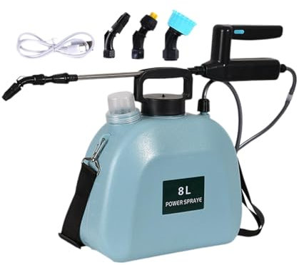 Pulverizador a presión – Pulverizadores para césped y jardín | Pulverizador eléctrico de jardín | Potable 3 boquillas de niebla varita retráctil | Pulverizador eléctrico de presión de agua |