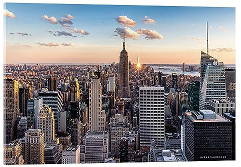 Posterlounge Sonnenuntergang in New York City Acrylglasbild von Mike Centioli 130 x 90 cm Wandbilder Wanddeko