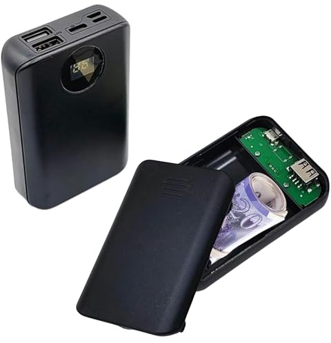Portable Charger Hidden Compartment Diversion Safe (No Charging Function) Discreet Storage Secret Stash Device for Home Security, Festivals, Concerts, Raves - Conceal Valuables, Cash, Jewelry and More