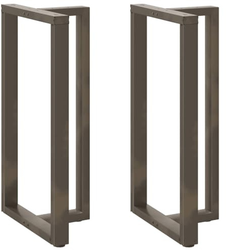vidaXL Bartischbeine T-Form 2 STK. Naturstahl 60x35x(110-111) cm Stahl