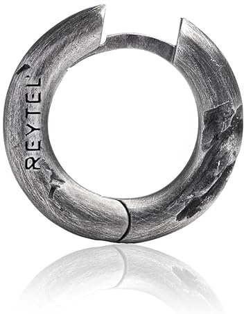 REYTEL Handgefertigt Ohrringe Silber 925 – Kleine Creolen Wikinger Ohrring für Herren Damen – Ausgefallene Schmuck Geschenk für Frauen Männer