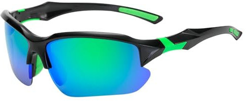 boseucn Sonnenbrille Damen Herren Unisex Outdoor Camping Fotografie Halbrahmen Sportbrille UV400 Schutz Schutzbrille Sonnenbrille Fahrradbrille Mode Eckig Coole Brille Frauen Männer Geschenke
