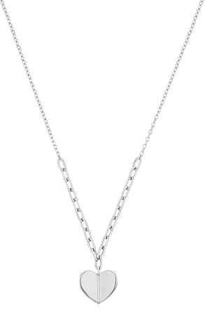 s.Oliver Kette mit Anhänger aus Edelstahl/925 Sterling Silber für Damen, Halsschmuck, mit Kristall, Kommt in Schmuck Geschenk Box