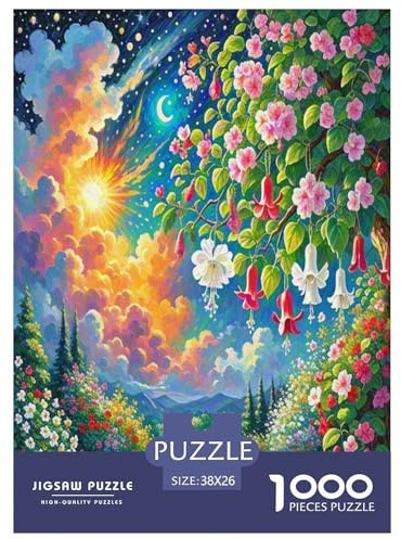 Fuchsien Hybrida Puzzle 1000 Teile Schwer Puzzle Spielzeug Lernspiel Impossible Herausforderung Spielzeug Für Erwachsene Und Kinder in Bewährter 38x26cm/1000pcs