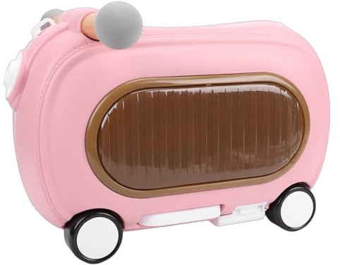 Bnineteenteam Ride On Bagage, 20L Rullande Resväska för Småbarn med Hjul Musikljus, Multi Modes Anti Tipping Hopfällbart Fotstöd, för Resor (Rosa)