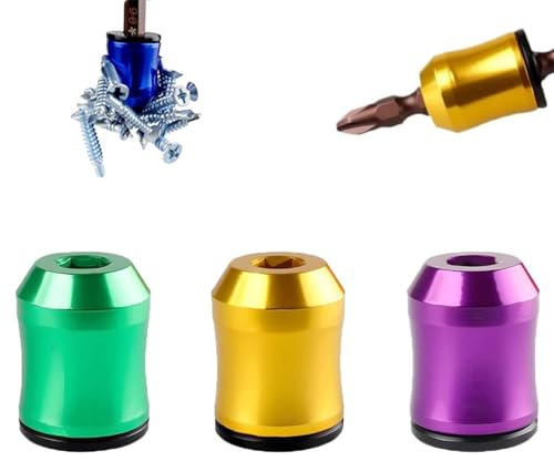 Anello Portavite Magnetico, Forte, Per Cacciavite, Punta per Trapano, Magnete, Impugnatura Robusta, Magnetizzatore per Metalli, Adattatore Rimovibile per Uso Domestico Meccanici Dadi Uomini(3PCS-B)