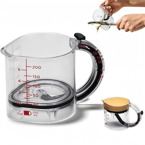 Taza Medidora Ajustable 4 En 1, Vasos Medidores Multifuncionales Push Up, Tazas De Cubeta Multimedidas Para Cocinar Y Hornear Líquidos E Ingredientes Secos,Ahorra Espacio, Fácil De Limpiar