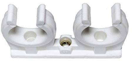 10 Stück Rohrclipse Rohrclips Rohrschelle doppelt (16-18 mm)