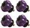 sourcing map 4pcs Ceramic Knobs Vintage Knob Drawer Pumpkin Shaped Pull Handle Furniture Door Cabinet Cupboard Wardrobe Dresser Decorative Purple