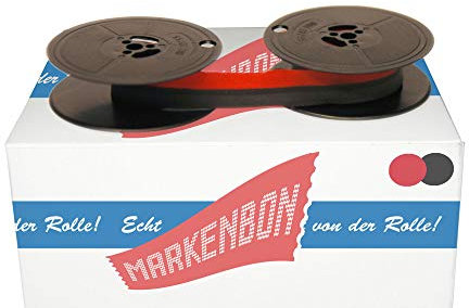 Farbbandspulen passend für Adler Royal Matura 490 [schwarz/rot] von markenbon - Farbband 001 - DIN Gruppe 1N (1 Karton mit 5 Stück)