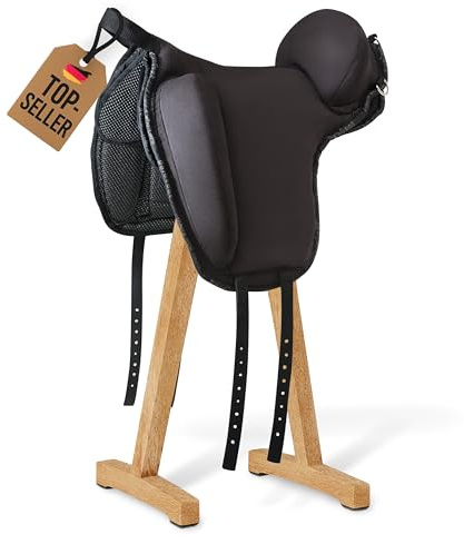 Barefoot Ride-On-Pad Physio Support schwarz – Rutschfestes Sattelpad – Halt gebende und rahmende Pauschen – pferdefreundliche Polsterung – Perfekt für Reiten ohne Sattel - Größe S