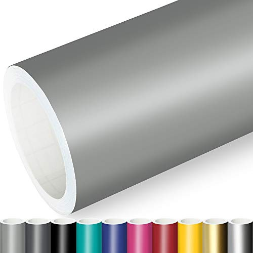 Actinium® Klebefolie 7€/m² Grau Matt | 5m x 0,63m selbstklebende matte Folie | Möbelfolie selbstklebend Küchenfolie Plotterfolie