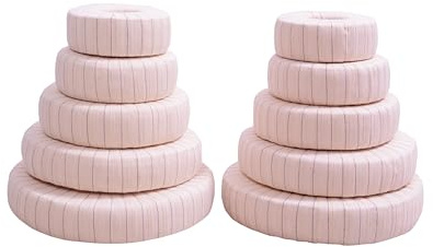 Iyengar Yoga-Donuts, Yoga-Requisiten, regenerierendes Yoga, Yin-Yoga, Yin-Yoga, Yoga-Zubehör, Yoga-Ausrüstung, 10-teiliges Set (weiß)