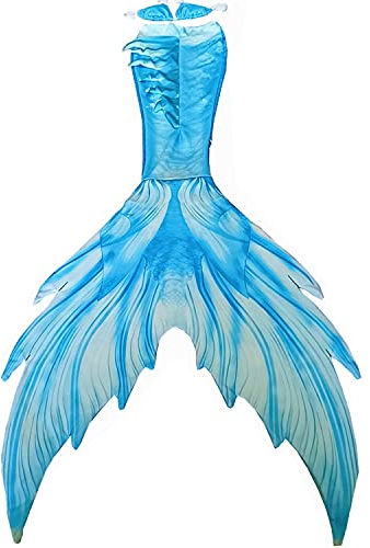 Fabelhafter Meerjungfrauenschwanz für Erwachsene, Damen, Herren, Meerjungfrauenschwanz ohne Flipper Strand, Meerjungfrauen-Badeanzüge, Bikini-Sets, Hell, blau, XL
