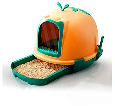 Cajas de Arena Caja de basura de gato de moda y novedosa, taza de inodoro de tipo cajón completamente cerrado, caja de arena de gato desodorante a prueba de salpicaduras, suministros para gatos Arener