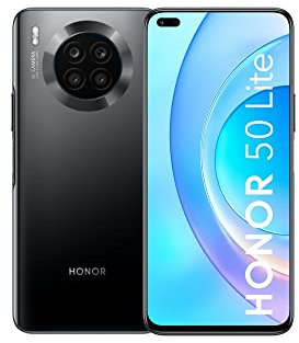 HONOR 50 Lite Smartphone Débloqué – Téléphone Portable 128 Go, 6 Go RAM, Double SIM, Quad Caméra 64 MP, Ecran 6,67, SuperCharge 66W, Snapdragon SDM662, NFC – Noir (Reconditionné)