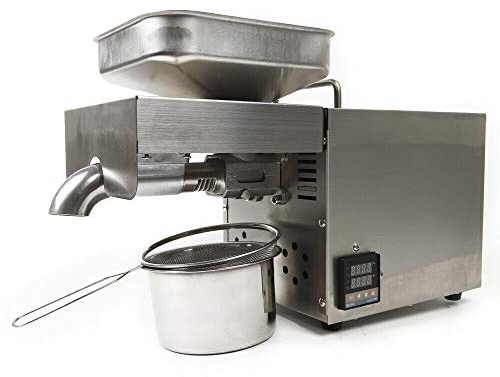 Temperaturkontroll Ölpresse Maschine Automatisch Elektrische Ölpresse, Öl Extraktion Automatische Heißprsse Edelstahl Extraktor für Kommerziell & Haushalt 610 W