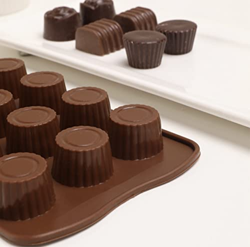 TTOA - Cup Chocolate Silicone Mould | Chocolate & Candy Mould | Ice Cube & Wax Melt Fondant Moulds For Cake Decorating