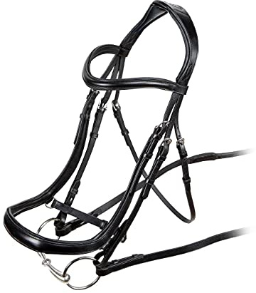 Shires Velociti Ergonomisches Hohlraum-Zaumzeug – Schwarz Pony