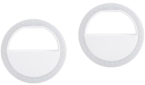 Didiseaon 2pièces Lampe Anneau Selfie LED Blanche pour Photographie De Téléphone Éclairage Modes pour Prises De Vue De Nuit Et Vidéos