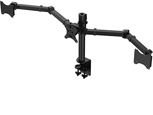 Monitor Halterung Dreifach-Monitorständer for 10–27 Zoll, 3-Monitor-Tischhalterung, robuster, freistehender, voll verstellbarer Arm, Schreibtisch-Clip-Halterung, jeder Arm trägt bis zu 22 Pfund Monito