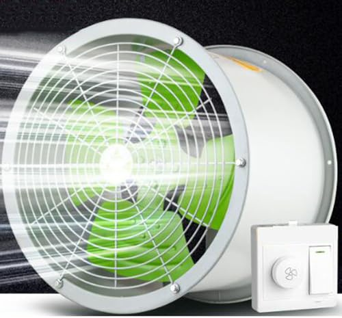 BETAM Extractor Cocina,Ventilador Industrial Flujo Axial,2800RPM Alta Velocidad Ventilador Extractor De Aire,Regulación De Velocidad Continua,para Oficinas, Baños Rejillas Dextractor,300mm