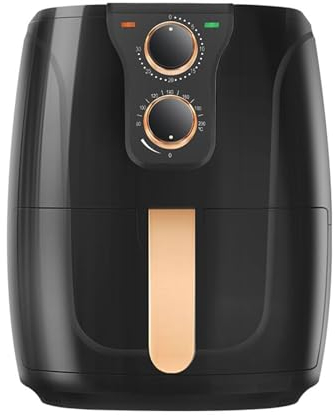 IkErna Capacidad de 7 Litros de Horno de Freidores de Aire Pequeño, Horneado, Recalentamiento, Ahorro de Espacio Y Bajo Ruido, Sistema de Calefacción de 1300W/Nero