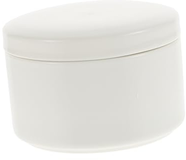 PACKOVE Boîte à Bijoux Céramique Blanche Boîte Ronde Pour Rangement De Bagues Et Boucles Oreilles Organisateur Compact Et Résistant Cadeau Pratique Pour Femmes