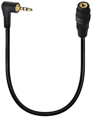innov8 2.5mm 4 Pole Male to 2.5mm Female Angled TRRS Audio Stereo Extension Cable (0.3m)