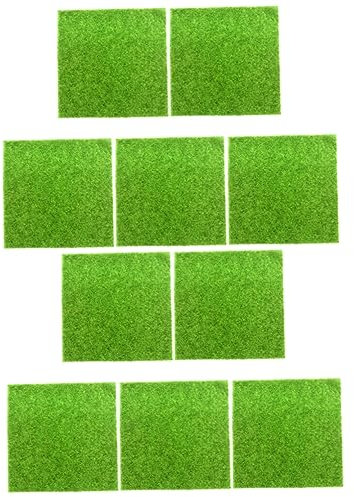 CAXUSD 10 STK Landschaftsbau-Wanddekoration Tierrasengarten gefälschtes grün Naturbereich Teppich künstliches gartengras Garten Gras falsches Gras Gartendekoration künstlicher Rasen Green