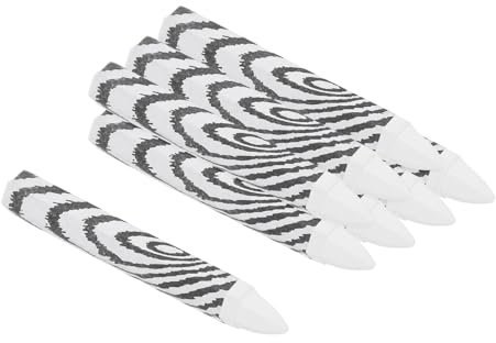 PATIKIL Lumber Marking Crayons, 8 Pcs 4.2x0.6 inch Hex Wax Tire Marker Drawing Crayons for Wood, Glass, Ceramics, Cartons, Cloth, Stone, White