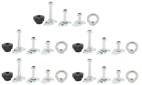 Tbest Single-End-Fitting-Airline-Schienen, 360° Drehbare Basis, Schraube, Zurröse, LKW-Ladeflächen, Anhänger