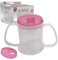 Wolvex 350ML Adult Drinking Cup with Comfortable Round Handle, 2 Style Lids, and Anti-Spill Features - Ideal Beaker for Disabled Adults, Dishwasher & Microwave Safe, Lightweight, BPA-Free Sippy (Pink)