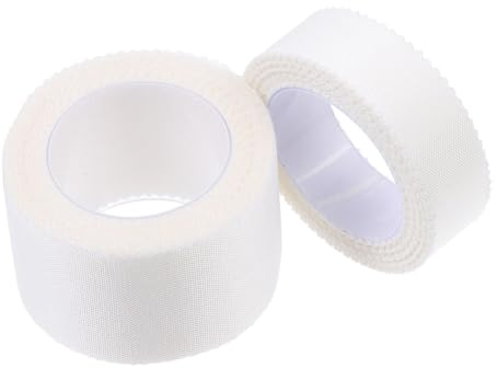 Baluue Breathable Pressure Adhesive Tape 2pcs Set (1.25cm x 5m 2.5cm x 5m) Sawtooth Comfortable Dressing Tape for Sensitive Skin and Wound Fixation