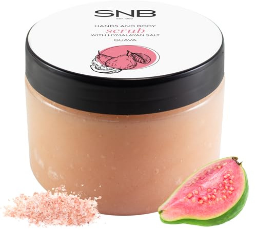 SNB Professional Scrub Corpo Sale dell'Himalaya e Guava 300 ml Esfoliante | Scrub corpo al sale dell'Himalaya e guava con burro di karité: esfolia delicatamente e leviga la pelle, profumo da spa