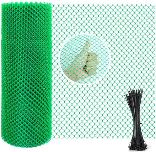 Chicken Wire Mesh Roll Plastic Mesh Fencing Chicken Wire Reusable Strong Wire Fencing Poultry Breeding Netting Garden Balcony Mesh Fencing For Home Decorate And Gardening