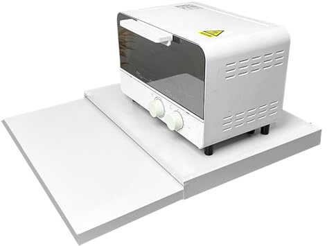 szaluyk Soporte De Microondas, Estante De Almacenamiento De Extracción - Organizador De Encimera Antideslizante Para Horno De Microondas, Olla De Arroz, | Marco De Metal Duradero, Diseño De Ahorro De