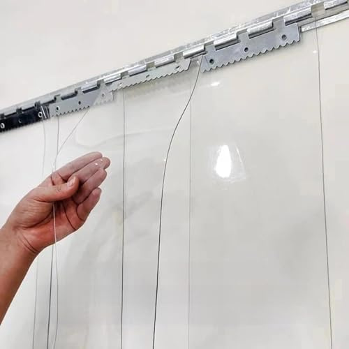 FOELANNE PVC-Vorhänge ersetzen, Transparenter PVC-Streifenvorhang for Gefrierraum-Kühlraum und Trennwände Türen 200-300cm(75cm,230cm)