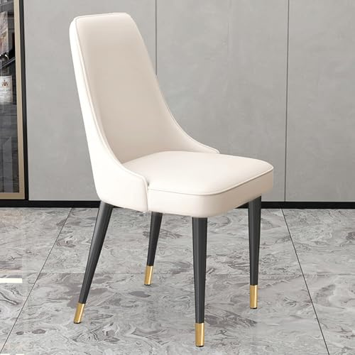 YEQING Moderne Esszimmerstühle, Gepolsterter Küchenstuhl, Akzentstühle mit PU-Leder, Robuster Metallrahmen für Das Esszimmer in Der Küche(Gold-J)