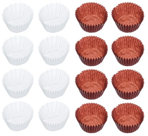 Sewroro 1000 Moldes de Papel para Magdalenas Grandes Moldes Antiadherentes para Cupcakes Color Café y Resistentes al Aceite para Repostería Fiestas y Cumpleaños
