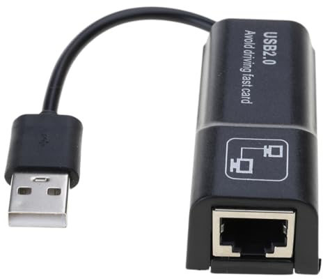 Zqxnt Adaptador USB a Ethernet de 10/100 Mbps de red RJ45 a USB 2.0, convertidor de Internet para ordenador portátil, fácil instalación, tarjeta Ethernet