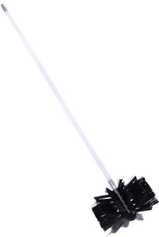 TIKATARER Lot de 12 Brosses de Nettoyage pour Paroi Intérieure de Tuyau de Cheminée, Kit de Nettoyage de Tiges Flexibles de 40,6 Cm, Nettoyeur de Conduit de Sèche-Linge avec Fixation pour Perceuse