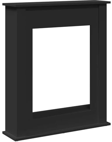 Repisa de chimenea para chimenea eléctrica, 75 x 20 x 87,5 cm, con estante y soporte de pared, para salón y terraza