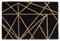 Relaxdays Felpudo de coco con líneas, 1,5 x 60 x 40 cm, rectangular, antideslizante, fibra de coco, goma, negro natural