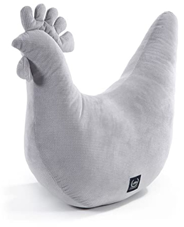 La Millou Poule de Mamie Dana Collection Velours 50 x 40 cm | Coussin d'allaitement | Coussin pour bébé | Coussin de Grossesse | 100% Coton | Cadeau Parfait | Dark GRE