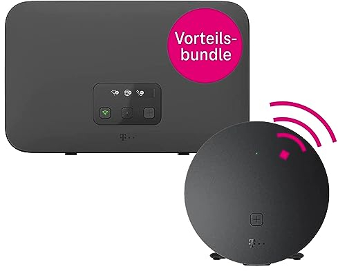 Telekom Speedport Smart 4R Router & Speed Home WLAN Repeater im Set mit Wi-Fi 6 und Mesh-Technologie - kein Glasfasermodem integriert I Plug & Play per WPS, 2 LAN-Anschlüsse