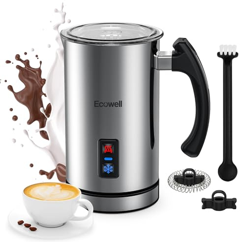 Electric Milk Frother, Milk Steamer for Coffee, Automatic Hot and Cold Milk Foam Froth Maker, Milk Warmer Foamer for Latte, Cappuccinos, Macchiato, 8.1oz/240 ml