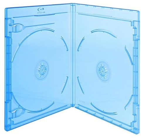 Generisch Viva Elite Lot de 100 boîtiers Blu-Ray pour 2 disques - 11 mm - Bleu
