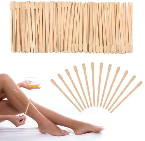 Bâtons de Cire en Bois,Petites Spatules de Cire,Applicateurs d'Épilation à Sourcils,Bâtons d'Artisanat en Bois,Bâtons d'Épilation du Corps du Visage,spatule cire epilation,Bâtons de Cire,200pcs