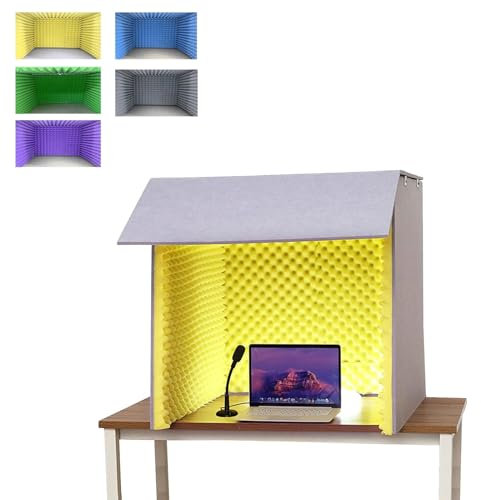 Portable Recording Booth, Desktop Soundproof Cover, 80 * 80 * 80cm Isolation Shield, Microphone Isolation Booth Box, Home Studio Booth, Vocal Absorbing Shield, For Home Office And Studio